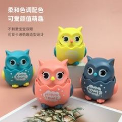 抖音同款猫头鹰滑行萌趣按压回力网红儿童卡通惯性小动物益智玩具